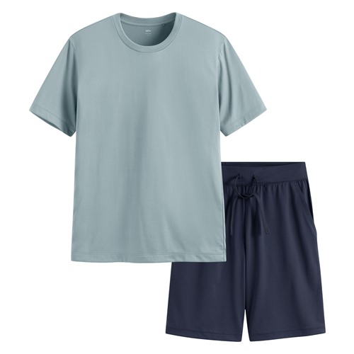 輕涼短袖家居套裝-男
