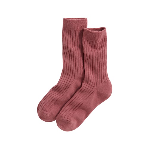 寬羅紋中筒襪-女