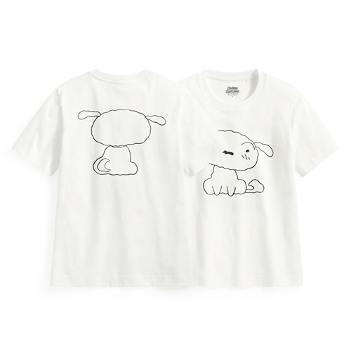 蠟筆小新厚版印花T恤-01-女