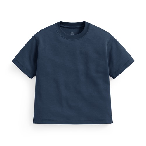 輕涼棉質寬版T恤-童