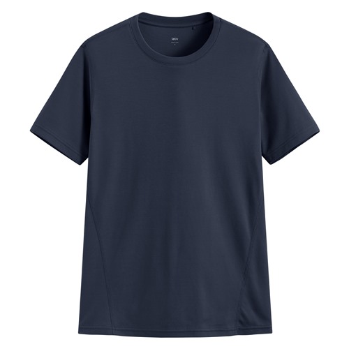 涼感網眼圓領T恤-男