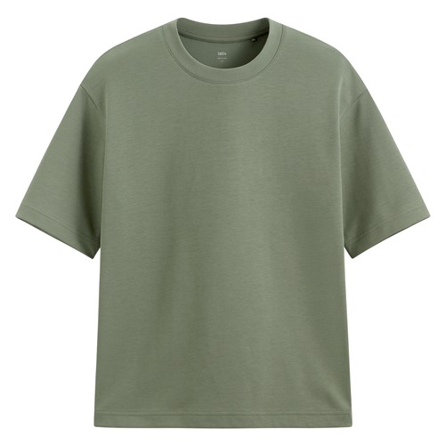 輕涼棉質寬版T恤-男