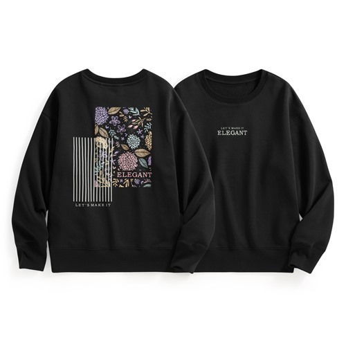 花卉刷毛印花圓領衫-02-女