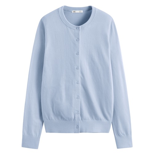 棉質圓領針織外套-女