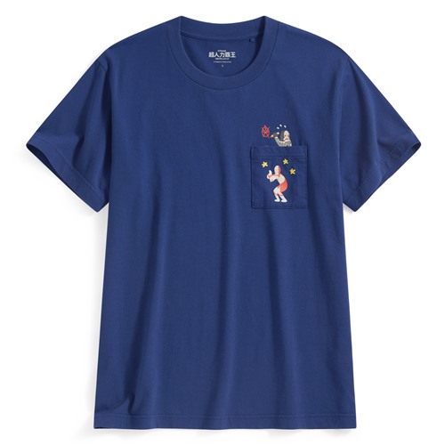 超人力霸王口袋印花T恤-10-男