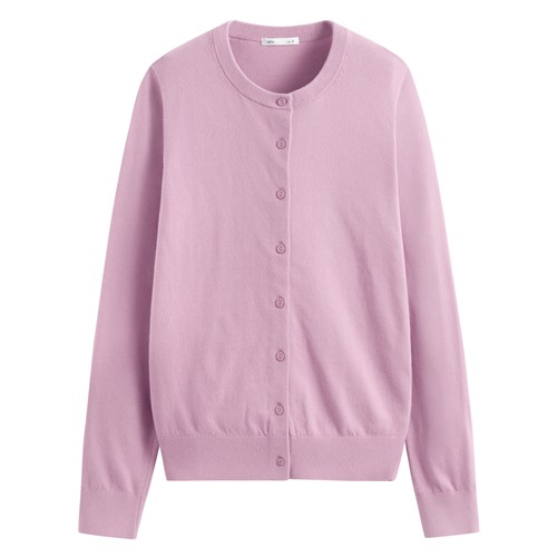 棉質圓領針織外套-女