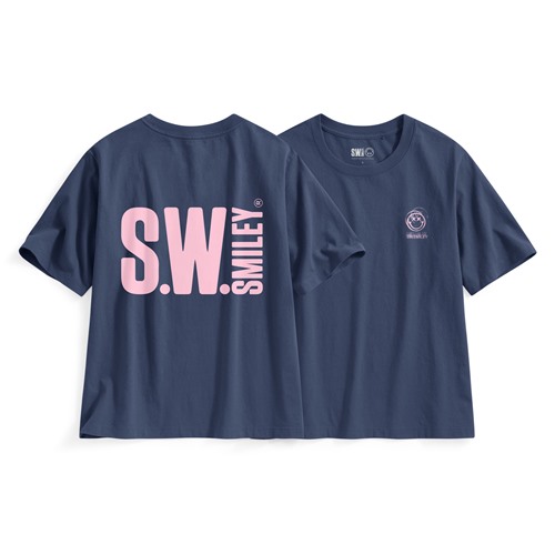S.W.SMILEY®寬版印花T恤-07-女