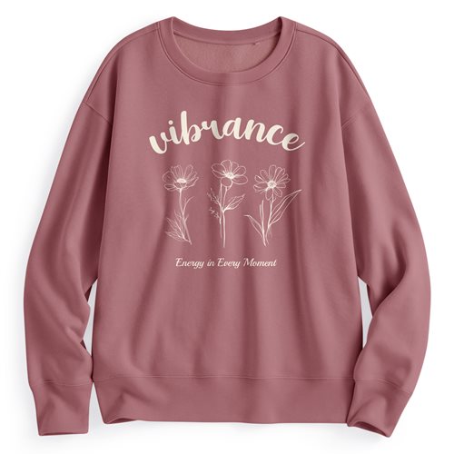 花卉刷毛印花圓領衫-01-女