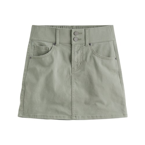 多色收腹牛仔連褲短裙-女