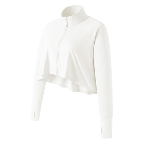 涼感抗UV寬襬立領外套-女