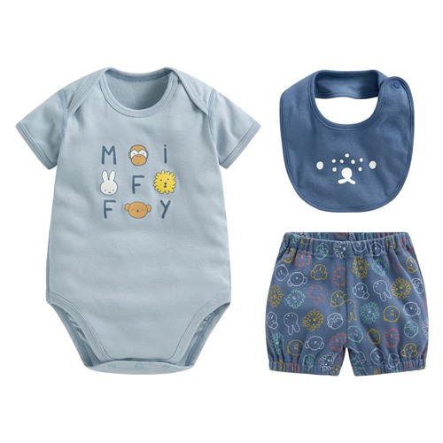 Miffy and Friends純棉羅紋套裝組(3入)-Baby