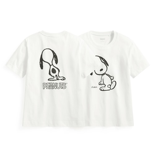 史努比系列厚版印花T恤-02-女