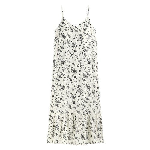 嫘縈Bra家居花卉印花洋裝-女