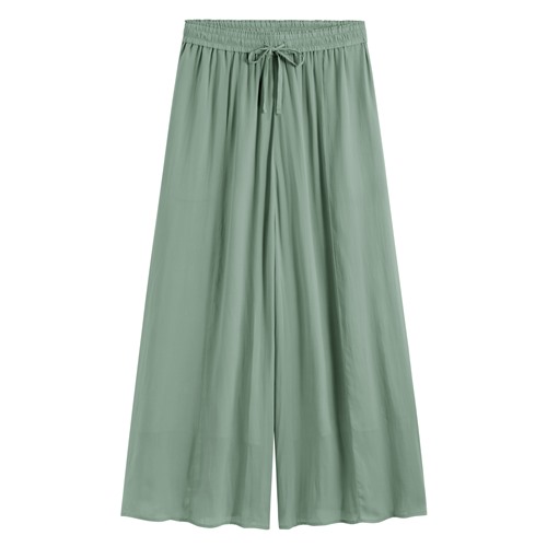 海島絲寬襬褲-女