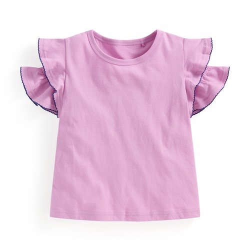 純棉荷葉造型上衣-童