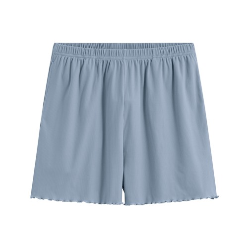 輕涼羅紋木耳邊短褲-女