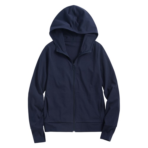 抗UV羅紋連帽外套-女