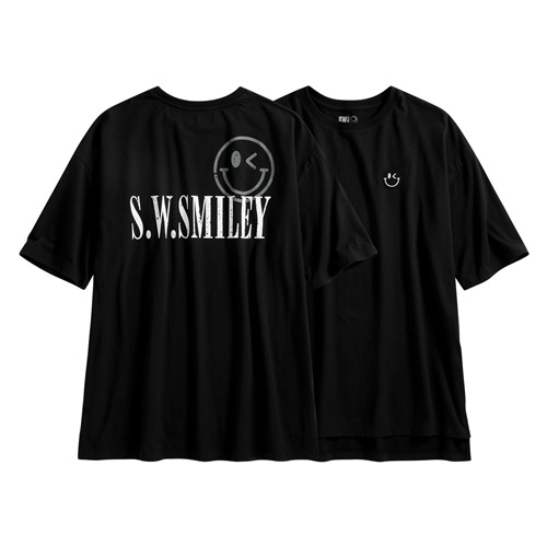 S.W.SMILEY®寬鬆長版T恤-女