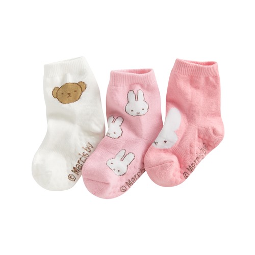 Miffy and Friends提花中筒襪(3入)-Baby