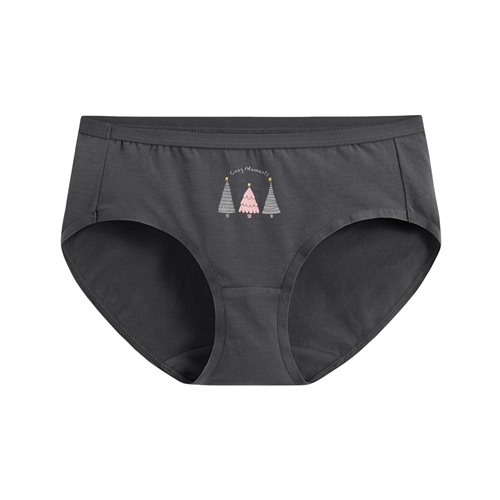 棉質印花中腰內褲-01-女