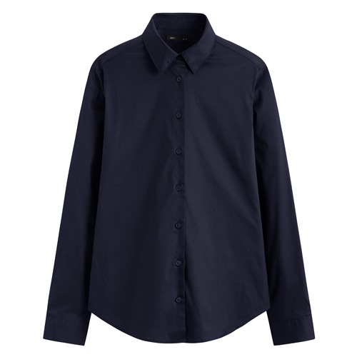 商務彈性長袖襯衫-女