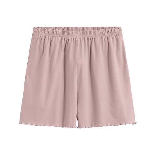 輕涼羅紋木耳邊短褲-女