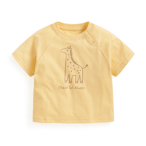 竹節棉寬鬆動物印花T恤-Baby