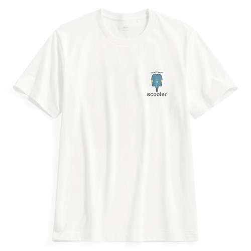 摩托車印花T恤-01-男