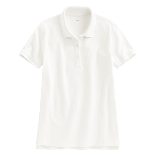 棉質網眼彈性polo衫-女