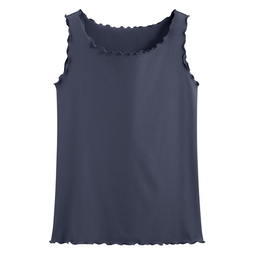 輕涼羅紋木耳邊背心-女