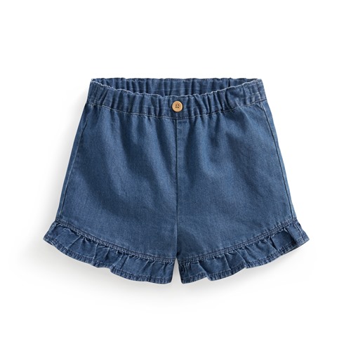 軟牛仔荷葉邊短褲-Baby