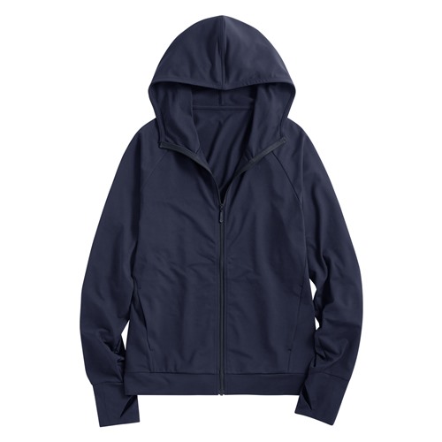 吸排抗UV網眼連帽外套-女