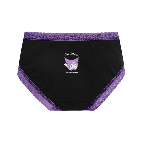 三麗鷗棉質蕾絲中腰內褲-01-女