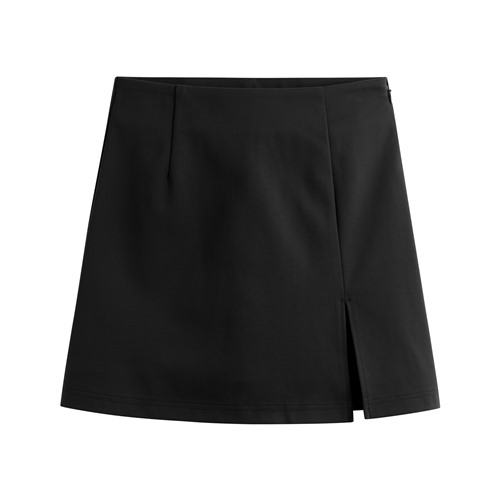 開衩連褲短裙-女