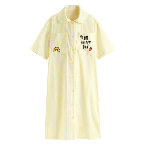 棉質安心防凸點家居洋裝-女