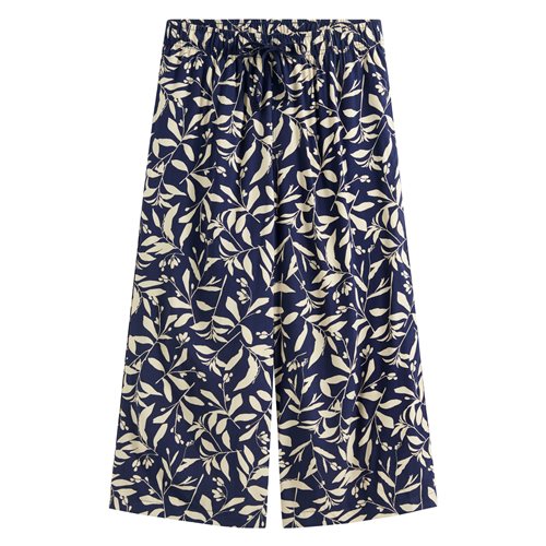 嫘縈圖騰花卉印花七分褲-女