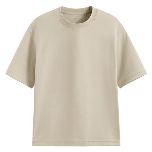 輕涼棉質寬版T恤-男