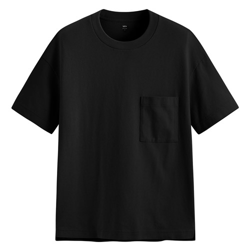 粗紡寬版口袋T恤-男