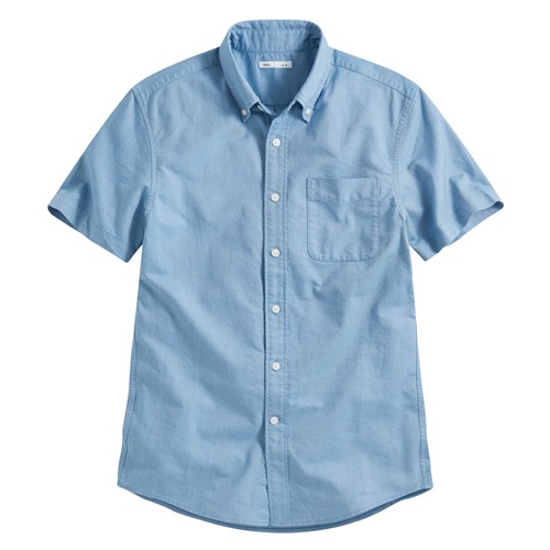 牛津短袖襯衫-男