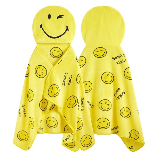 SmileyWorld®珊瑚絨造型家居毯-中性款