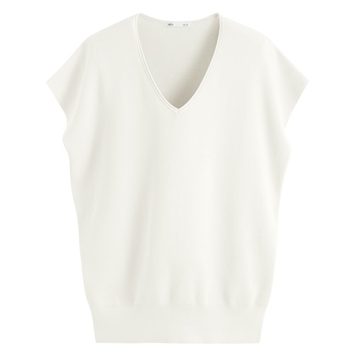 V領寬版連袖針織衫-女