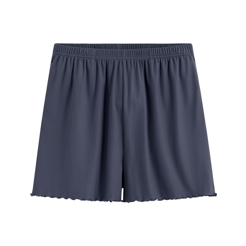 輕涼羅紋木耳邊短褲-女