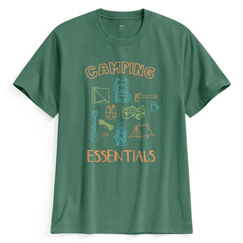 戶外休閒印花T恤-男