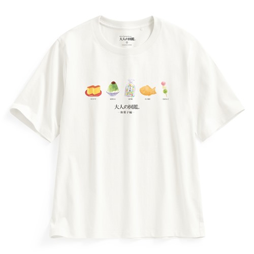 大人的圖鑑寬版印花T恤-15-女