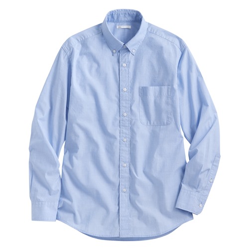 柔棉長袖襯衫-男