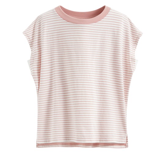 純棉寬版條紋上衣-女