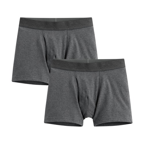 棉質中腰平口內褲(2入)-男