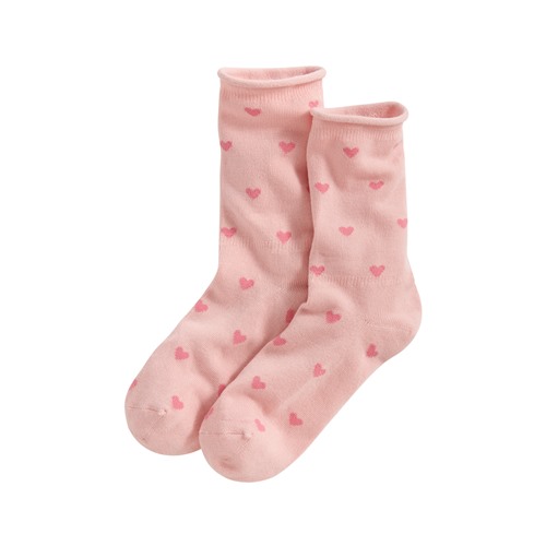 愛心捲邊襪-女