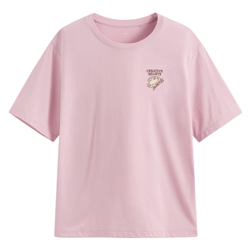 莫代爾寬版電繡上衣-女