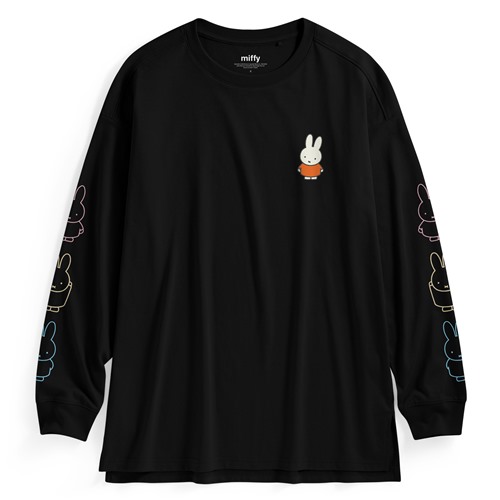 Miffy寬長版長袖印花T恤-07-女